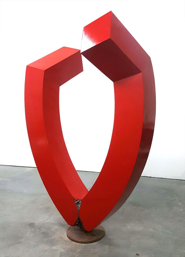 "wishbone", 99"X66"X48", painted steel